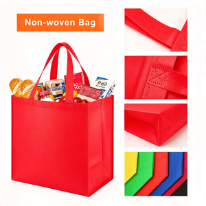 Custom Logo Storage <b>Bag</b> Fabric <b>Bag</b> Non Woven Tote <b>Bag</b> Reusable Shopping <b>Bags</b> Reusable Length Handle Stylish Design Shopping <b>Bag</b> - Product Image 1