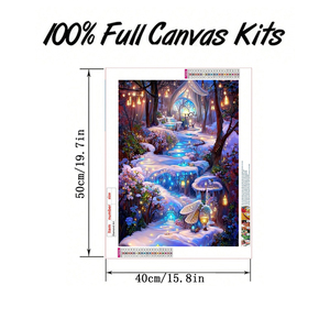 Toptan 40*50CM DIY harika orman desen oturma odası dekor elmas boyama tam yuvarlak akrilik Modern elmas boyama kiti - Product Image 2