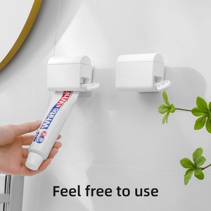 Plastic Dispenser for <b>Toothpaste</b> <b>Squeezer</b> <b>Squeezer</b> Wall Mounted Storage Shelves Manual Press Wall-mounted - Product Image 3