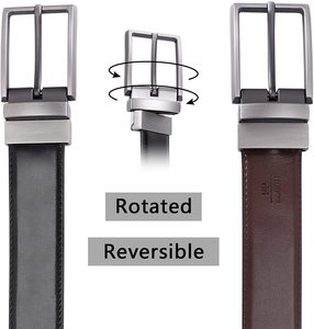 Vestido de golfe Casual masculino cintos pino girado fivela couro genuíno cinto reversível - Product Image 5