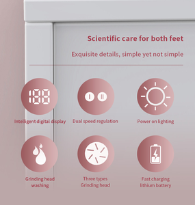 Removedor de Callos Eléctrico Recargable e Impermeable para Pies, Lima Portátil para Pies, Kit de Pedicura - Product Image 2