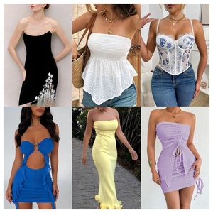 Vestido de falda larga de marca para mujer Ropa de verano al por mayor a granel para niños Nueva ropa de Bolso grande de segunda mano con precio de descuento - Product Image 4