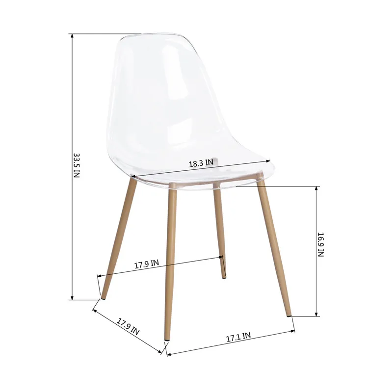 OEM high quality modern PC cystal dining chairs modern restaurant home office chair living room chairs dining