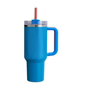 Stainless Steel Tumbler 40oz <b>Insulated</b> <b>Mug</b> With Straw And Handle For Travel - Product Image 2