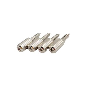 Support d'étagère à vis autotaraudeuse en acier inoxydable argenté, accessoire de fixation <span class=keywords><strong>pour</strong></span> armoire et penderie avec manchon en caoutchouc - Product Image 1