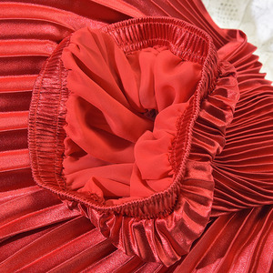 กระโปรงพลีททรงเอวสูง สีพื้น ผ้าโพลีเอสเตอร์ กระโปรงผู้หญิง ผลิตที่เมืองอี้หวู่ สินค้าพร้อมส่ง รหัสสินค้า 18561 - Product Image 4