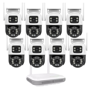 8 Kanallı Akıllı Kablosuz Ev Güvenlik Kamera Sistemi, Gece Görüşlü PTZ IP67 H.265 Hareket Algılama Bulut/SD Depolama NVR Kiti - Product Image 1