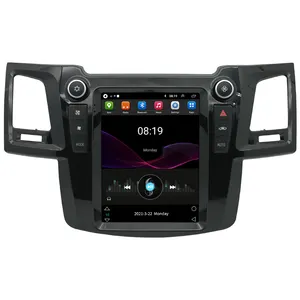 Vertical de la navegación GPS del coche de la pantalla para TOYOTA Fortuner Hilux 2004-2015 AUTO A/C/Tesla Estilo Radio Estéreo carplay DSP jugador