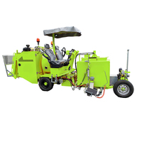 Machine de marquage de ligne de route thermoplastique de peinture à froid montée sur camion diesel entièrement automatique avec pré-chauffage
