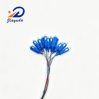 Paquete de 12 Fibras Ópticas Elite, Pigtail OM3 Multimodo 50/125um, Coloridas, 12 Colores Seleccionables, LC SC ST FC, para ODF