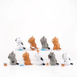 Set di 9 Pezzi Decorativi di Simpatici Gattini Cartoon in PVC, Statuette di <span class=keywords><strong>Gatti</strong></span> in Azione - Product Image 2