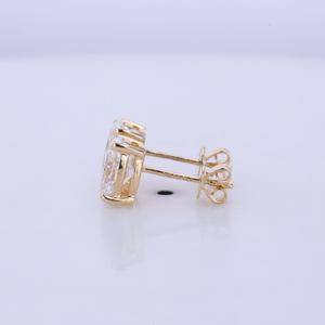 10K 14K Oro sólido Forma ovalada 0.7ct 1ct 2ct Lab Grown Diamond IGI Solitaire Diamond Stud Pendientes - Product Image 2