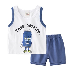 Conjunto <span class=keywords><strong>de</strong></span> <span class=keywords><strong>chaleco</strong></span> sin mangas y pantalones cortos <span class=keywords><strong>de</strong></span> algodón <span class=keywords><strong>para</strong></span> recién nacidos, 100% - Product Image 4