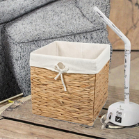 Panier de rangement pliable en jacinthe d'eau, panier en osier fait à la main, panier de rangement en gros, écologique, fabriqué au Vietnam