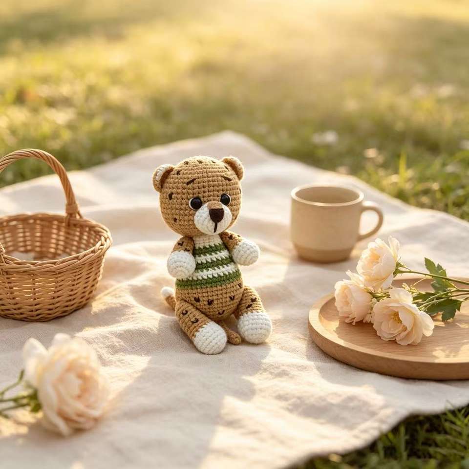 2027 New Custom Lovely Amigurumi Animal Leopard Dolls Crochet Leopard ...