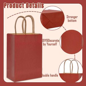 High Quality Classic <b>Biodegradable</b> Recyclable Kraft Paper Shopping Bag Hand Length Customizable for Promotional <b>Packaging</b> - Product Image 2