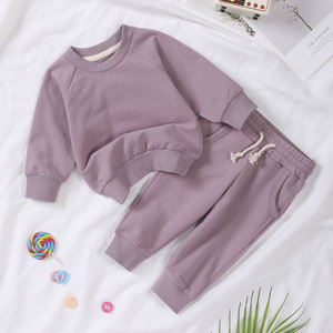 Ensemble de sweat-shirt à capuche en coton éponge français pour filles et garçons ensembles de jogging pour bébés et enfants - Product Image 5