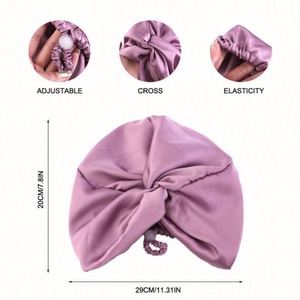 Turbantes de Satén Sedoso de Alta Calidad para Mujer, Ajustables, Multifuncionales, para el Cuidado del Cabello, para Uso en Exteriores - Product Image 4