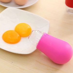 Separador de Huevos de Silicona de Grado Alimenticio, Ecológico y Libre de BPA, Herramienta Manual Blanca para Amamantar y Mezclar, Libre de BPA - Product Image 3