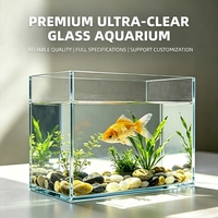 Aquarium en verre ultra-clair fabriqué en usine, volume 300L, taille personnalisable, écologique, facile à nettoyer, transparent, rectangulaire