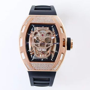 Reloj Mecánico Tourbillon 052 de Edición Limitada de Alta Gama, Diseño Esqueleto, Alarma, Correa de 20 mm, Reloj de Vestir Unisex para Negocios - Product Image 1