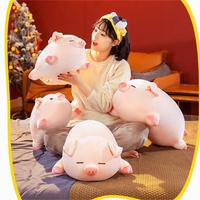Coussin Cochon Allongé Personnalisable en Gros, Coton PP, Anti-Stress, Doublure en Maille, Cadeau d'Anniversaire, Fêtes, Cadeaux Promotionnels, Jouets en Peluche