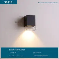 Extérieur Étanche Double Tête Applique LED Lumière Base En Aluminium Extérieur Cour Rue Lampe Mur Lavage Escalier En Gros