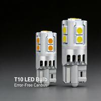 Ampoule LED 12V T10 W5W 3030 Canbus sans erreur 6000K pour éclairage intérieur de voiture, feux de position latéraux, plaque d'immatriculation, porte et tableau de bord