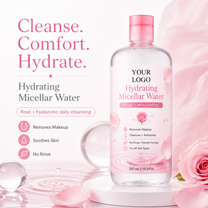 Eau Micellaire Démaquillante Tout-en-un Personnalisable avec Logo, Hydratante, Douce, Nettoyante, Apaisante, 500ml - Product Image 1
