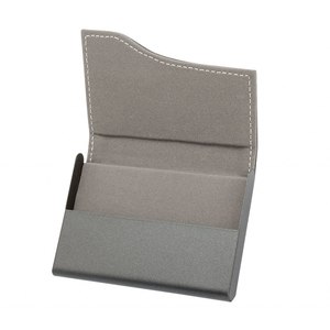 Porte-billets en métal noir PU bruni, style professionnel tendance, pour cartes de crédit, cartes de visite, bureau, personnalisable - Product Image 2