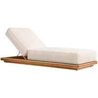 Haute qualité piscine plage daybed cadre en aluminium meubles hôtel jardin utiliser chaise longue simple chaise longue