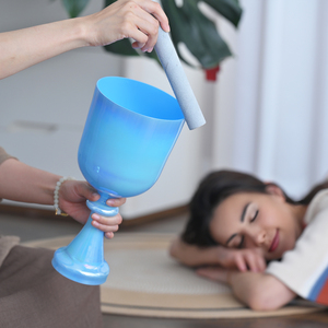 Cuenco <span class=keywords><strong>de</strong></span> cristal <span class=keywords><strong>de</strong></span> cuarzo iridiscente azul personalizado Jinfang con asa y <span class=keywords><strong>bolsa</strong></span> <span class=keywords><strong>de</strong></span> regalo - Product Image 3