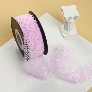 Ruban en dentelle florale de qualité supérieure de 3,5 cm pour l'emballage de cadeaux, la décoration de vêtements, les projets de bricolage de mariage, 25 yards/rouleau - Product Image 4