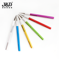 Couteau à découper le cuir en métal, couteau stylo, outil de sculpture de bricolage de coupe de tige d'aluminium