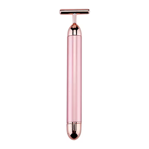 Masajeador facial eléctrico 24K Masajeador facial dorado Rodillo 3D y kit de masajeador de rodillos en forma de <span class=keywords><strong>T</strong></span> Herramientas para el cuidado de la piel Barra de belleza - Product Image 3