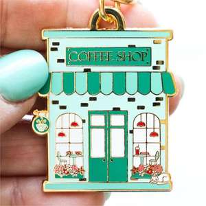 Chaveiro personalizado de fábrica na China, chaveiro com desenho livre, chaveiro esmaltado para café, chaveiro de construção - Product Image 5