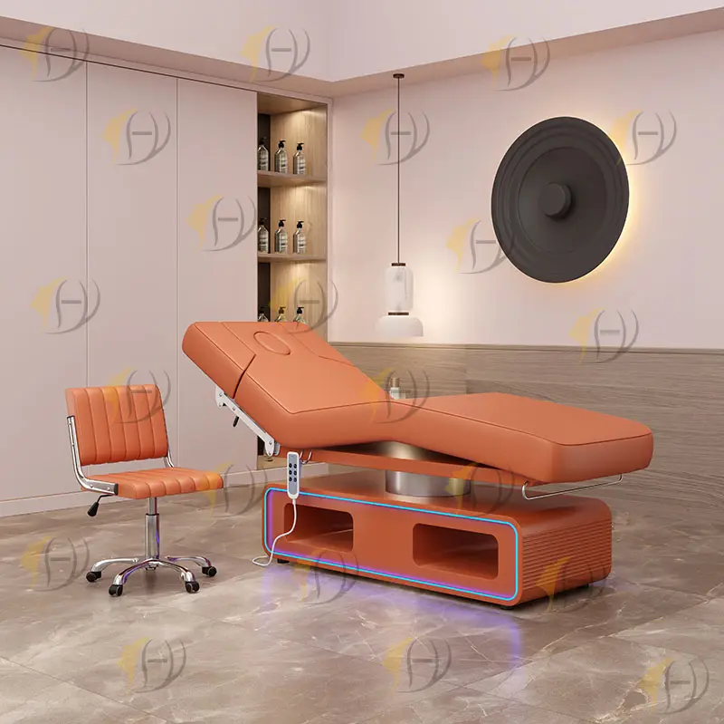 Koreaanse Houten Kingsize Gezichtsbehandeling Cosmetische Schoonheidssalon Wimperbed 3 Motor Automatische Elektrische Massagetafels & Bed