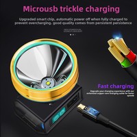 Lampe frontale haute puissance à induction en alliage d'aluminium, rechargeable par USB, portable, pour patrouille extérieure et situations d'urgence