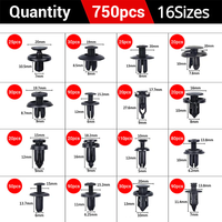 Kit de 800 clips de fixation pour carrosserie de voiture, ensemble universel de clips de fixation pour pare-chocs, attaches à pression pour panneau de porte de voiture, garde-boue et capot moteur