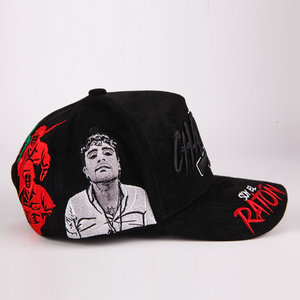 High Quality Unisex Suede Custom Embroidery Logo 5 Panel Hats <strong>for</strong> <strong>Men</strong> Baseball <strong>Cap</strong> With Rhinestone Logo - Product Image 5