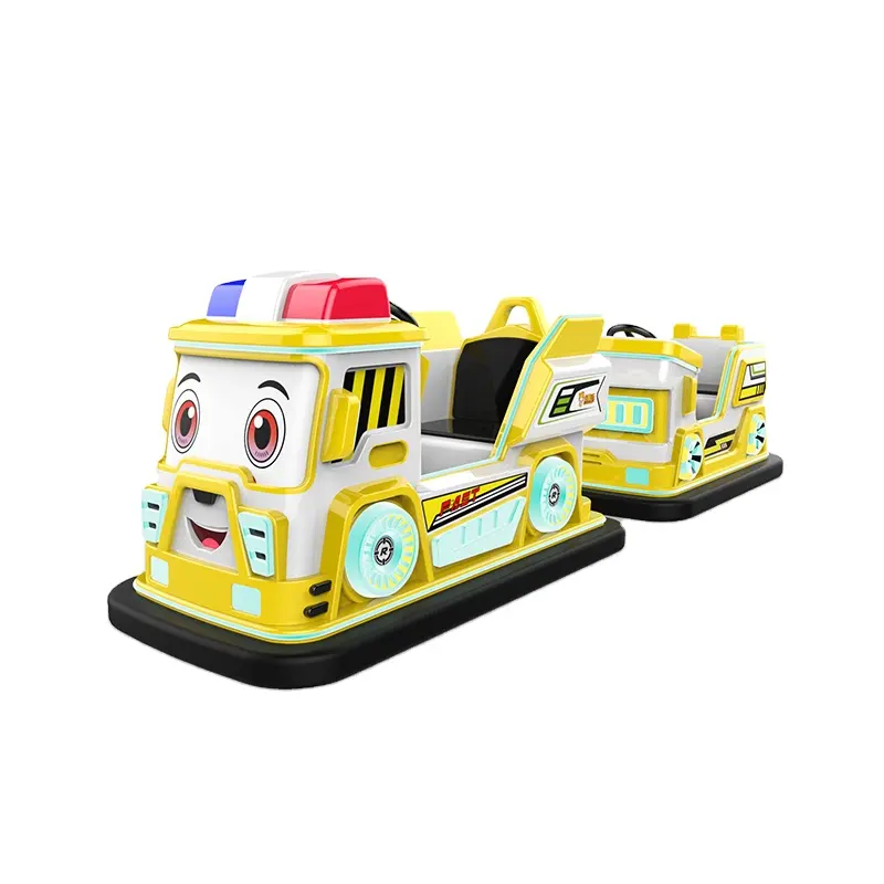 Shopping mall happy car battery powered trackless fire truck train for kids