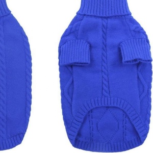 Venta caliente Bulldog <span class=keywords><strong>Doberman</strong></span> invierno mascota suéter cálido cuello alto tejido perro abrigo 12 colores liso sólido poliéster polar <span class=keywords><strong>ropa</strong></span> - Product Image 4