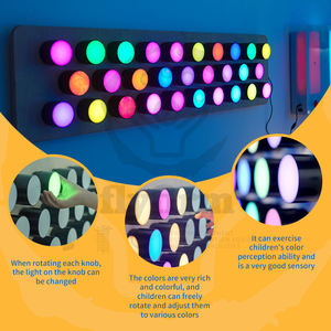 Panneau de bouton de lumière sensorielle interactif pour enfants Panneau en bois changeant de couleur pour l'autisme, le développement sensoriel et les salles de thérapie - Product Image 3