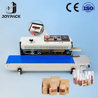 Scelleuse à bande continue FR-770 avec revêtement en poudre et compteur numérique, machine de scellage automatique avec fonction de comptage pour ligne d'emballage alimentaire