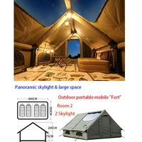 Tente de camping gonflable BOTEEN - Tissu Oxford imperméable, utilisation quatre saisons, installation rapide, abri extérieur de luxe 12m
