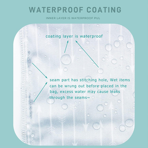<span class=keywords><strong>Sac</strong></span> humide réutilisable imperméable Babyshow 30*40cm <span class=keywords><strong>à</strong></span> poche unique, lavable, grand <span class=keywords><strong>sac</strong></span> de rangement pour les essentiels de bébé et les voyages - Product Image 3