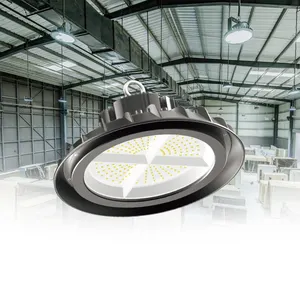 Sensor Delgado colgante de la industria 100W 150W 200W almacén tienda garaje 20000 lúmenes UFO LED Luz de bahía alta para taller