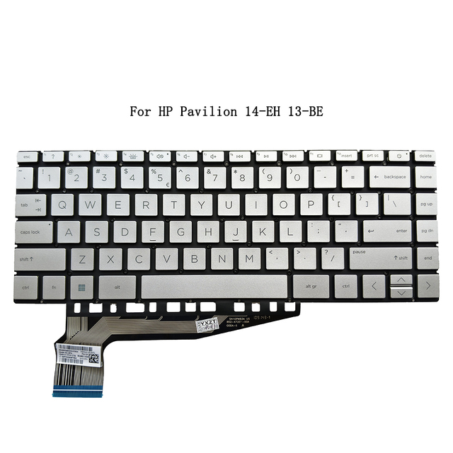 Brand New US English Backlight Laptop Keyboard for HP Pavilion 14-EH 13-BE 14-EY Keyboard New Silver