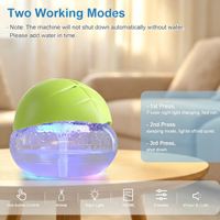 Purificateur d'air électrique 3 en 1 à base d'eau, humidificateur, diffuseur d'huiles essentielles, veilleuse LED, mode sommeil silencieux, rafraîchisseur d'air pour hôtel