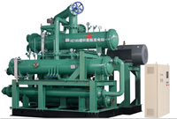 Compresseur frigorifique à vis à ammoniac de type ouvert industriel 100 kW R717 en acier inoxydable